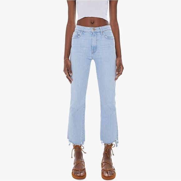 Mother The Insider Crop Step Chew Bootcut Ankle Jeans In Mentally Elsewhere Size - Picture 1 of 11